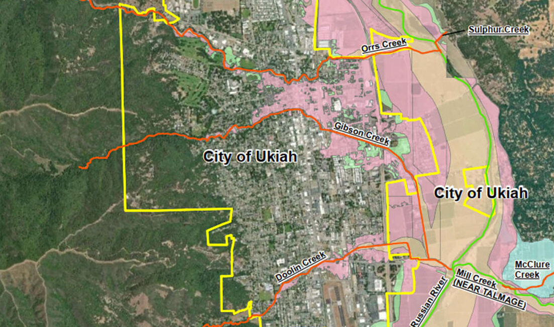 2022 City of Ukiah Preliminary FMEA Floodplain Map