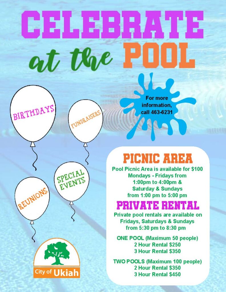 Pool Rentals City of Ukiah, CA